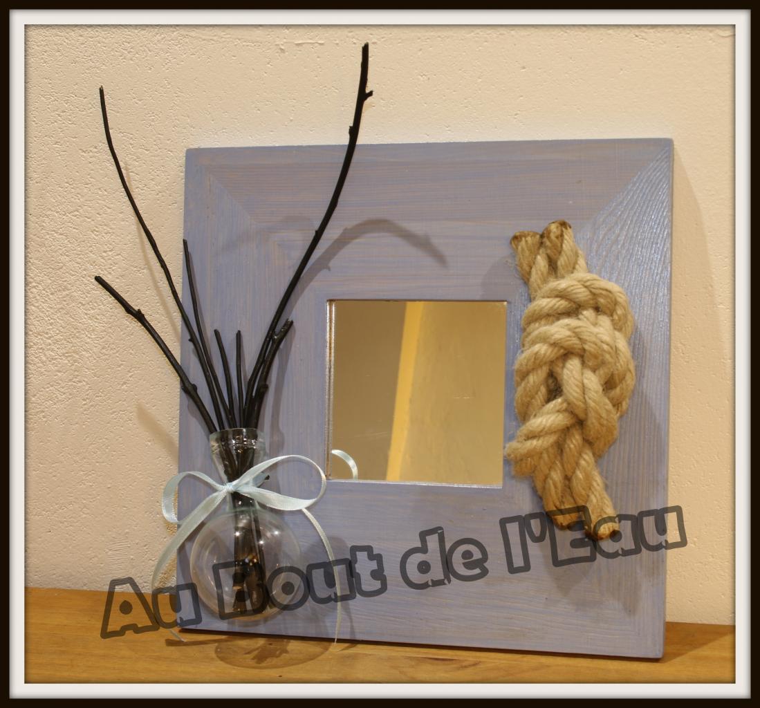 Miroir bleu (25 x 25 cm)